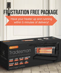 Infrared Space Heater 1500W Portable With 8 Ft Cord Roll Cage Safety Weatherproof IPX4 Quiet No Noiseless Operation
