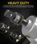 Beefed Up 1/2 Inch To 3/4 Inch Impact Socket Increaser in use, highlighting O-Ring stability and secure lock on drive tang.