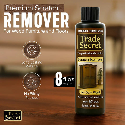 Dark Shade Scratch Concealer For Real Wood Furniture And Floors Covers Nicks And Scuffs Pet Scratches And Minor Defects Restores Rich Finish On Natural Wood Only, 8 fl. oz bottle