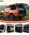 14 Inch Gas Struts 40 Lbs 178 N Gas Lift Springs Replacement Shocks for camper shell on orange truck in field