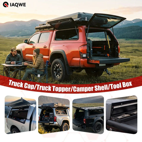 14 Inch Gas Struts 40 Lbs 178 N Gas Lift Springs Replacement Shocks for camper shell on orange truck in field