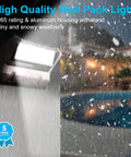 40W Rotatable LED Wall Pack Light With 5000K Daylight Output, 5500 Lumens Outdoor Area Fixture in snow, IP65 rated