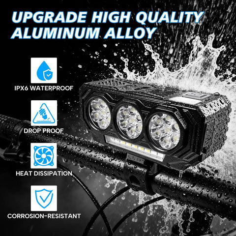 900 Lumen USB Rechargeable Bike Headlight With Battery Display And Remote Horn IPX6 Waterproof Front Light For Night Riding 21 LED 5 Modes Perfect For MTB Road Commuting Adults And Kids