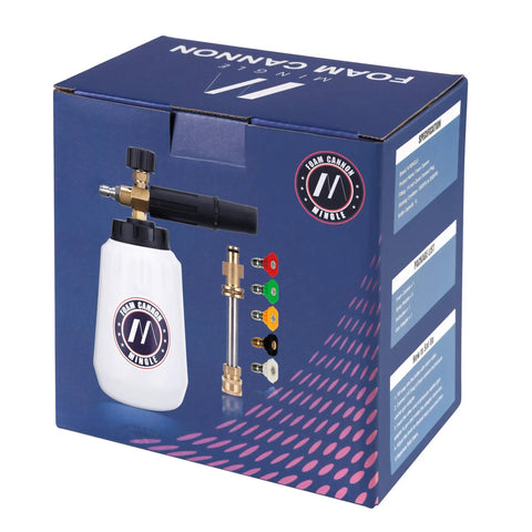 Foam Cannon For SPX Series Pressure Washers With Five Nozzle Tips And One Quarter Inch Quick Connector Includes Gun Adapter
