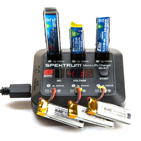 S63 Micro 6 Port LiPo Charger That Lets You Power Up 1S Packs From USB Or Wall Six Independent Outputs Digital LED Display