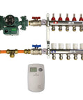 6 Loop Radiant Heating Manifold Installation Kit With Push To Connect Brass Fittings For PEX And PE-RT Systems layout view