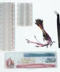 All In One Breadboard Starter Kit With 400 And 830 Breadboards, 140 Jumper Wires, 65 Flexible Jumpers, Tweezers For Arduino
