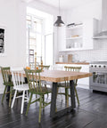 Industrial Metal Table Legs 28 Inch High By 18 Inch Wide With 5cm Thick Square Tubing Rustic Style Dining And Desk Feet in kitchen.