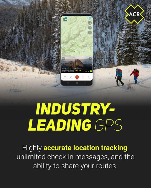 Global Satellite Messenger With Two Way SMS, GPS Tracking, Off Grid Communication, SOS Emergency Beacon in snowy mountains