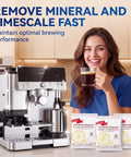 Six Month All In One Espresso Cleaning Kit For Ninja Luxe Cafe With Descaler Tablets Water Filter Inserts And Coffee Maker Cleaner Tablets For Comprehensive Coffee Machine Maintenance, espresso machine and citric acid packets