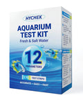 Top Shelf 12 In 1 Aquarium Water Test Strips For Fresh And Salt Water Tanks kit box with colorful fish illustration.
