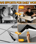 Comparison of Heavy Duty Glass Suction Cup Lifter with Handle for Tile Marble Granite 30 lb Load Vacuum Lifter use before and after