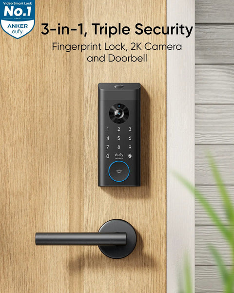 Slick Video Smart Lock Equipped With 2K HD Camera And Lightning Fast Fingerprint Scanner For Effortless Keyless Entry Door Lock That Works Like A Charm For Front Door Security With Absolutely No Sweat Setup