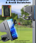 Magnetic Holder Clip For Golf Cart Aluminum Alloy Stand with silicone pad and strong magnets for scratch-free grip