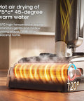 Hot air drying feature of No Hassle Wet Dry Vacuum Cleaner Featuring Self Wash And Hot Air Dry Mode 24Kpa with steam effect