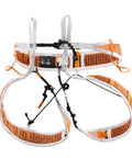 Ultralight Mountaineering Harness With Openable Design For Ski Touring And Climbing Ultra Lightweight 100g Size Small In Orange White Color