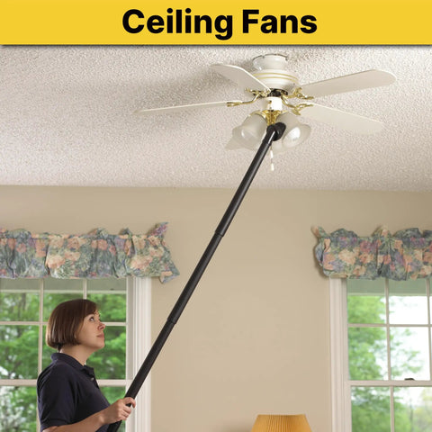 1.25 Inch Extension Wands 3-Piece Set Durable Black Plastic For Wet Dry Vacuums Extended Reach With 1.25 Inch Hoses And Easy Attachment for ceiling fan cleaning