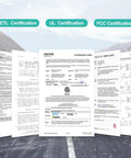 ETL, UL, and FCC certification documents for Smooth Operator 40 Amp Level 2 Electric Vehicle Charger, showing compliance details.