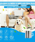 Family in living room with Electrostatic Reusable Air Filter For HVAC And Furnace, MERV 8, Washable And Durable, Permanent Lifetime Filter