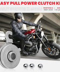 Power Clutch Ramp Kit For Harley Sportster XL 883 1200 Models With Motorcycle Rider and Kit Components