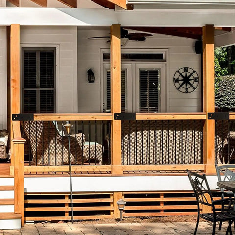 Heavy Duty Pergola Hardware 4 Piece Bracket Kit Built Tough For Strong Outdoor Support And Durable Construction Perfect For Deck Garden Shed Greenhouse Building And Easy Installation