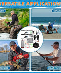 Two Piece Telescopic Fishing Rod And Reel Combo With Preloaded Spinning Reels used in river, seaside, lakeside, and boat fishing