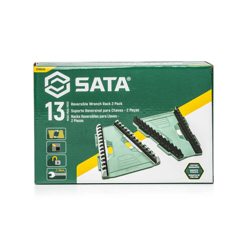 13 Slot Reversible Wrench Rack Set Two Pack Holds SAE And Metric Wrenches Up To 1 Inch 25mm Box Packaging