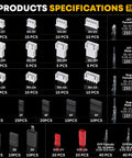 All In One Crimping Tool Kit With 28 Connector Types For JST XH 2.5mm And Dupont 2.54mm specifications chart