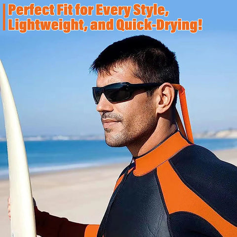Floating Sunglass Strap With Adjustable Retainer Keeps Your Shades Afloat For Men And Women Neoprene Float Durable Black Glasses Strap For Beach Days Boating Fishing And Water Sports