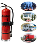Sturdy Stainless Steel Fire Extinguisher Bracket For Wall Mounts And Car Or Boat Use, Quick Release Snap, Fits 2.5 lb Extinguishers
