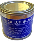 Front view of Non Conductive Mica Anti Seize Lubricant For Spark Plugs High Temperature Safe For Threads Easy Removal No Mess Non Metallic Formula 4 Oz Can Made In USA Industrial Grade