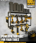 Power Tool Organizer Wall Mount With 8 Drill Slots And 3 Layer Heavy Duty Metal Storage for garage organization