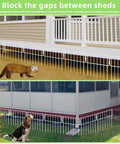 10 Pack Animal Barrier Fence No Dig Fence Decorative Fences 17 Inch High By 10 Foot Long Rustproof Metal Garden Border installed outdoor blocking gaps
