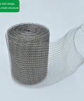 Stainless Steel Wire Mesh For Rodent Control No Nonsense 5 Inch By 33 Foot Double Layer Barrier rolled out on surface