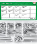 Go-To Extra Long M4 Phillips Pan Head Machine Screws, 304 Stainless Steel, 12mm to 60mm, 140-Piece Assortment