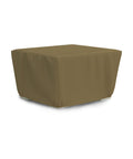 Square Fire Pit Cover With Elastic Fit 160 GSM Duro Pro Breathable Nonwoven Fabric Waterproof UV And Weather Resistant, brown.