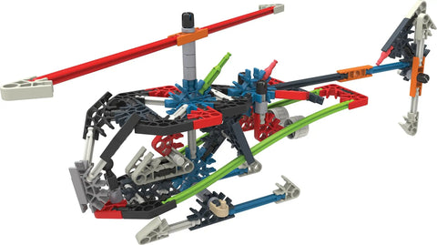Stealth Plane Building Set With 60 Pieces For Ages Five And Up A Kid Friendly Hands On STEM Toy shown assembled as helicopter.
