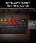 Top view of 96 Percent Compact Mechanical Gaming Keyboard With Smooth Linear Switches That Hit Different Combined With A Built In LCD Stream Deck Rotary Knob And Dedicated Macro Buttons For Players Who Mean Business On The Battlefield.