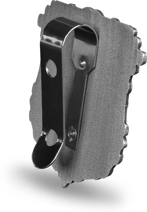 Back view of Faith All Things Are Possible Car Visor Clip Gray Metal Safety Reminder That Keeps You Rolling On The Road