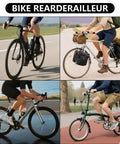 Cyclists riding various bikes using 10 Speed Road Bike Rear Derailleur With Direct Mount Smooth Shifting 1.4 Cable Pull Ratio Durable Build