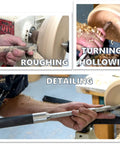 Carbide Wood Lathe Tools Kit For Easy Turning Hollower Rougher And Detailer With A Comfortable Foam Grip Handle 26 Inch Overall Length