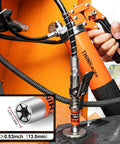 8000 PSI Pistol Grip Grease Gun Kit with Adjustable Pressure, 0.53 Inch Coupler, 360 Degree Swivel in use on machinery
