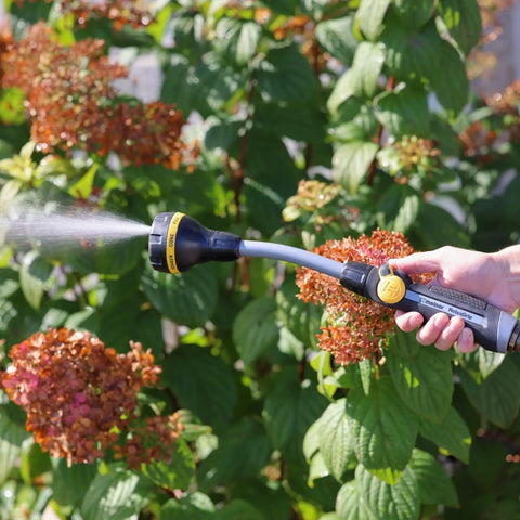 Relax Grip 15 Inch Garden Hose Wand With 8 Pattern Sprayer And Easy Thumb Control Adaptor watering hydrangea bush