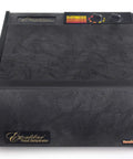 Five Tray Electric Food Dehydrator Featuring Adjustable Thermostat And 26 Hour Timer With Reliable Auto Shut Off, black front view.