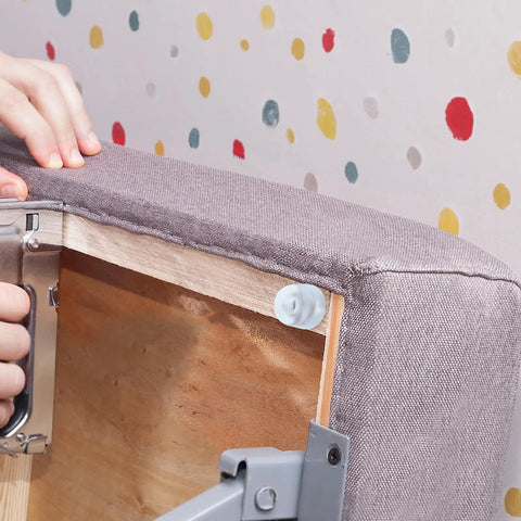 Installing Round Screw On Chair Leg Glides For Indoor Tables And Chairs No Slip PVC Furniture Feet Pads under a couch base.