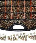 Heavy Duty 1020-Piece Grade 8.8 Metric Bolt Kit With M4 M5 M6 M8 Hex Bolts Nuts And Washers In Yellow Zinc Plating 12-30mm