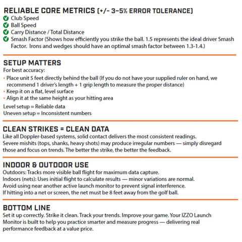 Instruction guide for Launch Master Golf Swing Trainer Bundle With Net Practice Mat And Launch Monitor For Indoor Golf Setup.