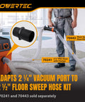 Pwercat 2-1/2 To 2-1/4 Inch Dust Collection Reducer Adapter Hose Converters Fit Shop Vac And Woodworking Systems in use with shop vac.
