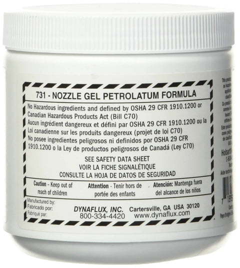 Back label of MIG Nozzle Gel 16oz For Welding Spatter Prevention And Cleaner MIG Welds Reduces Adhesion To Nozzle And Weld Surface