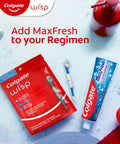 Max Fresh Wisp Disposable Mini Travel Toothbrushes Peppermint Pack Of 24 No Water Needed With Built In Sugar Free Peppermint Bead